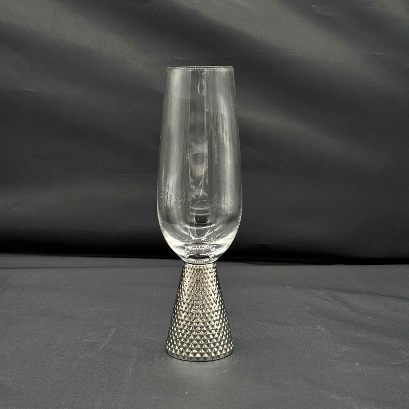 kualitas Lead Free Crystal Electroplate Diamond Base Wine Glass Set Featuring Modern Art Style Unik Sempurna Untuk Makan Elegan Dan Acara Khusus pabrik