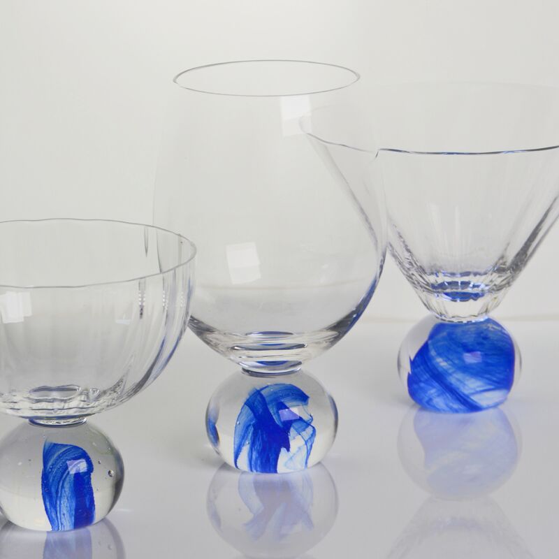 kualitas Elegant Blue Cloud Crystal Wine Glass Set Ideal For Restaurants Hotels Bars And Catering Services Providing Superior Clarity And Style pabrik