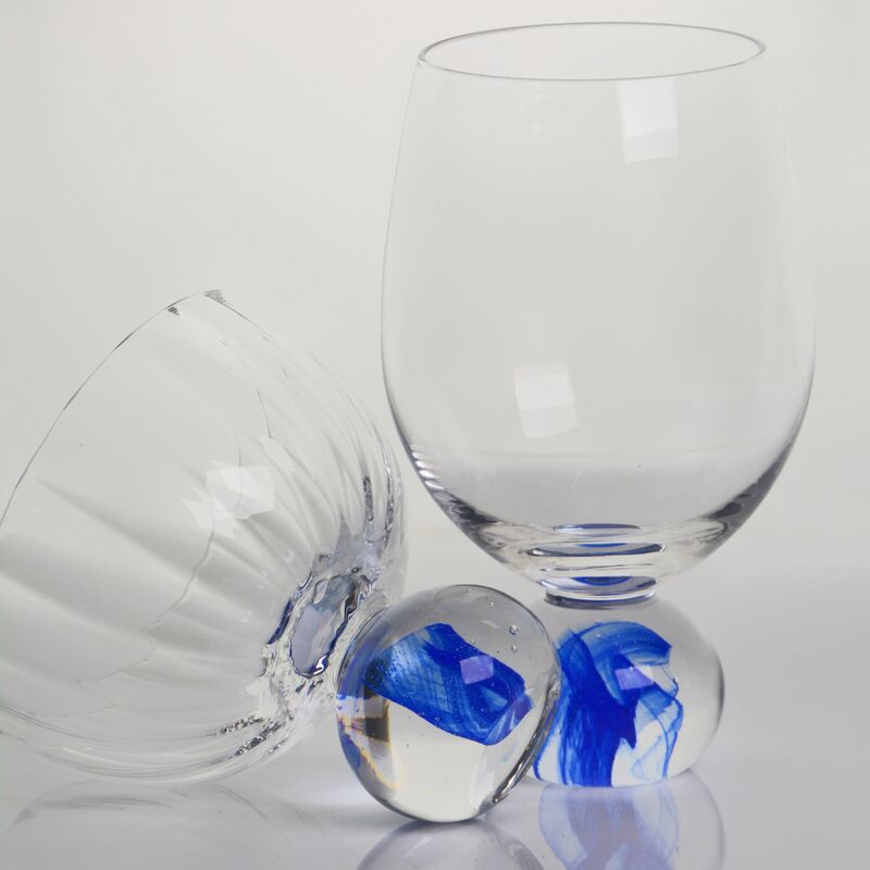 kualitas Elegant Blue Cloud Crystal Wine Glass Set Ideal For Restaurants Hotels Bars And Catering Services Providing Superior Clarity And Style pabrik