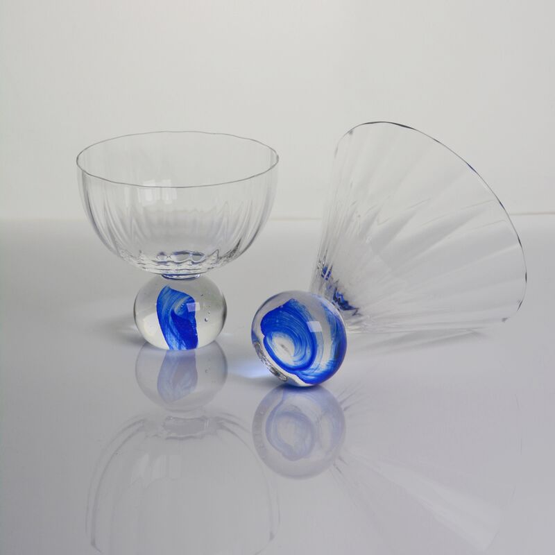 kualitas Elegant Blue Cloud Crystal Wine Glass Set Ideal For Restaurants Hotels Bars And Catering Services Providing Superior Clarity And Style pabrik