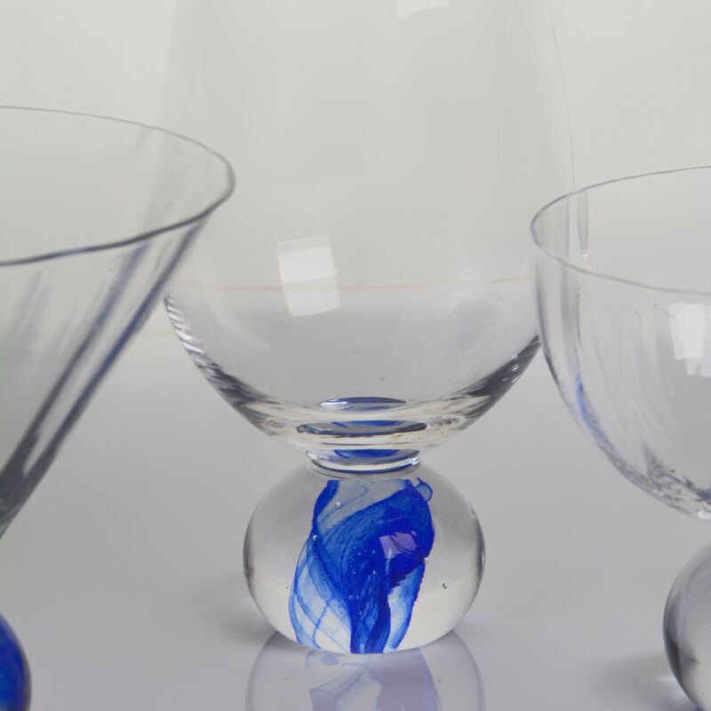kualitas Elegant Blue Cloud Crystal Wine Glass Set Ideal For Restaurants Hotels Bars And Catering Services Providing Superior Clarity And Style pabrik