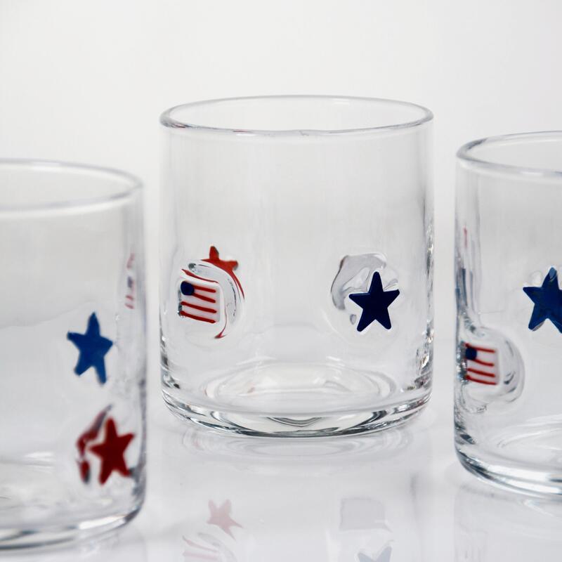 kualitas Hand Blown Patriotic Design Icon Glass dengan Kapasitas 400ml - Clear Tumbler untuk Whiskey dan Cocktail pabrik