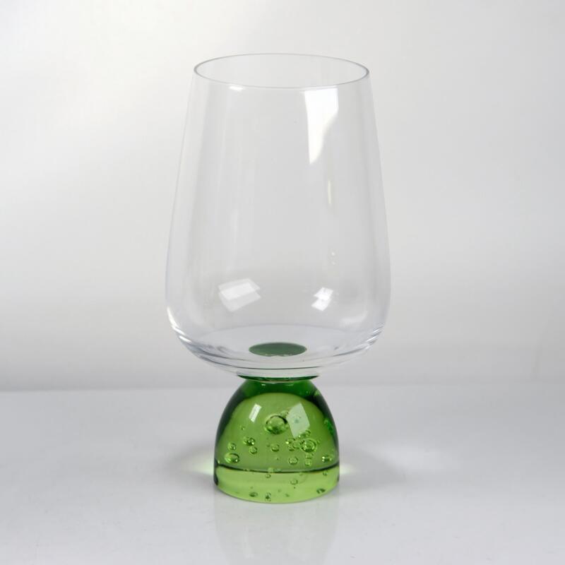 kualitas Handcrafted Bubble Base Crystal Wine Glass Goblet dengan Lead Free Crystal Glass untuk makan yang elegan pabrik
