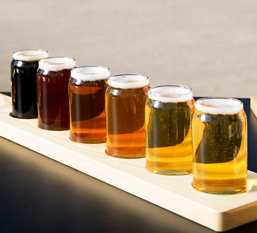 kualitas 250ml Customize Craft Beer Glasses With Logo Printing pabrik