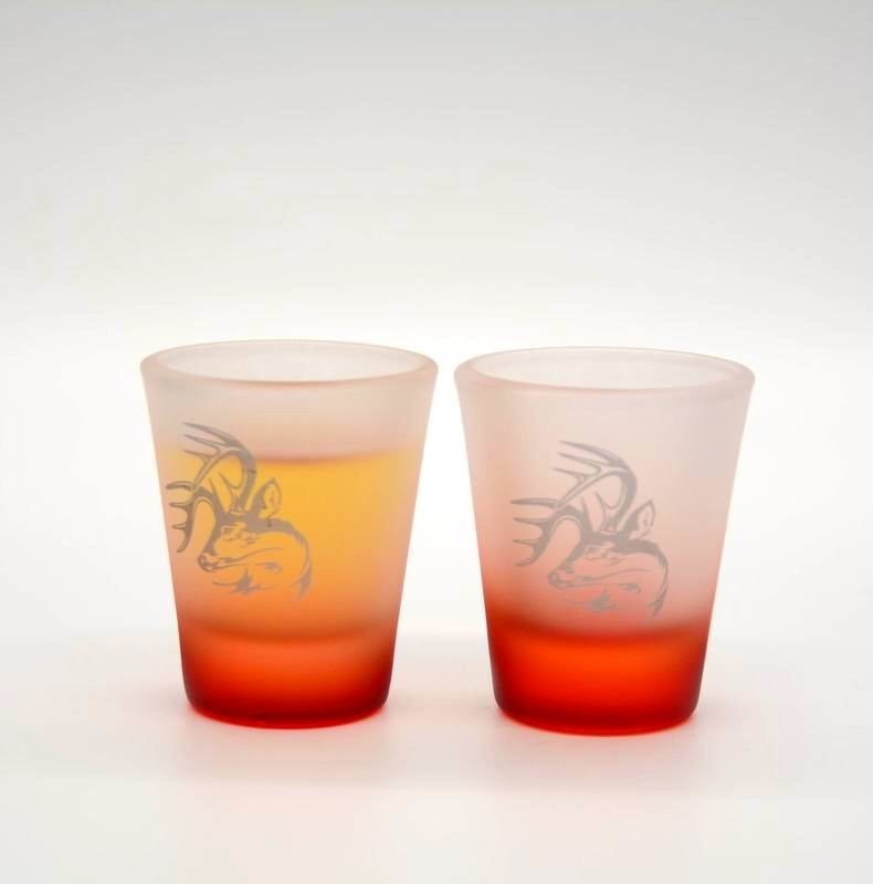 kualitas 2oz Tinting Color Frozen Matte Unique Shot Glasses pabrik