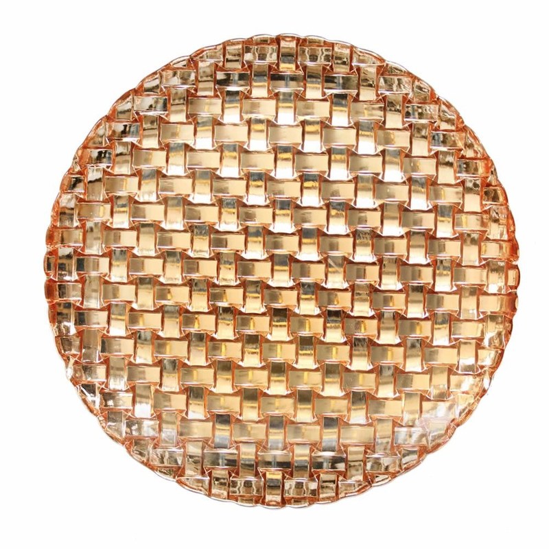 kualitas Glass Charger Platesm For Wedding pabrik