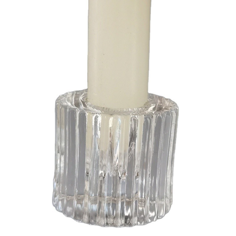 kualitas Crystal Embossed Mini Candle Stand for special event pabrik