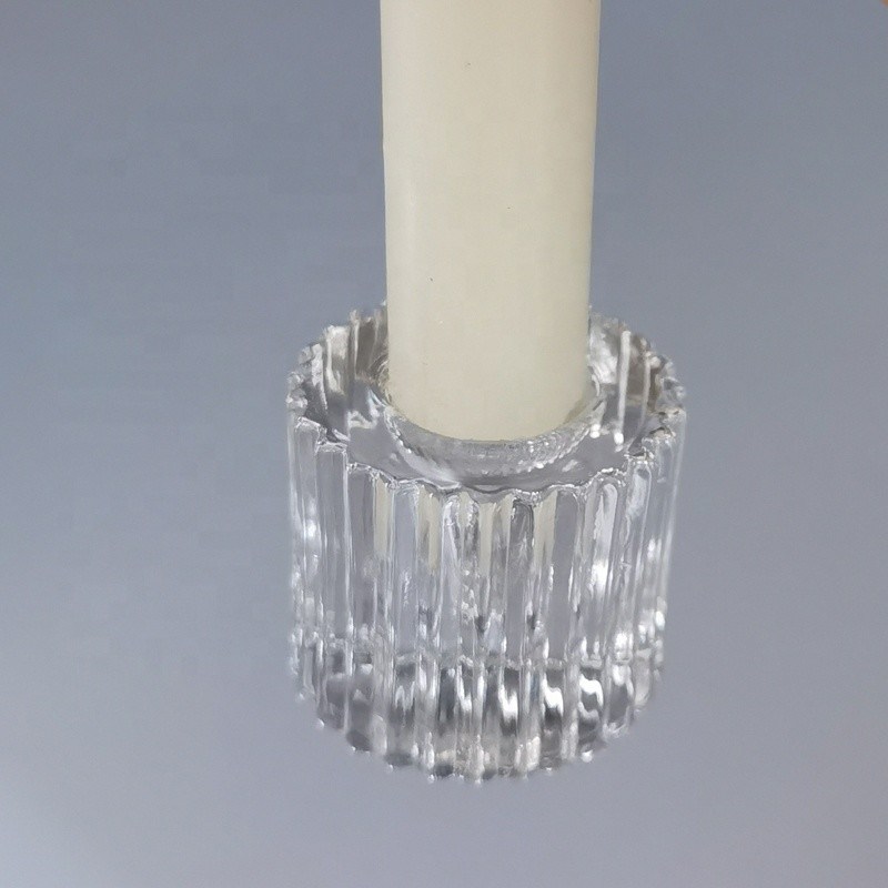 kualitas Crystal Embossed Mini Candle Stand for special event pabrik