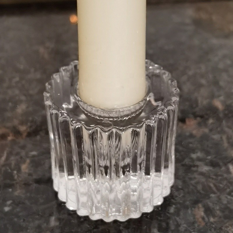 kualitas Crystal Embossed Mini Candle Stand for special event pabrik