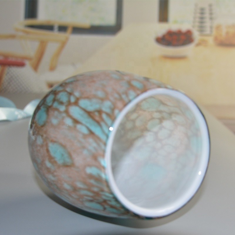 kualitas Turquoise Solid Color Votive Glass Candle Holders pabrik