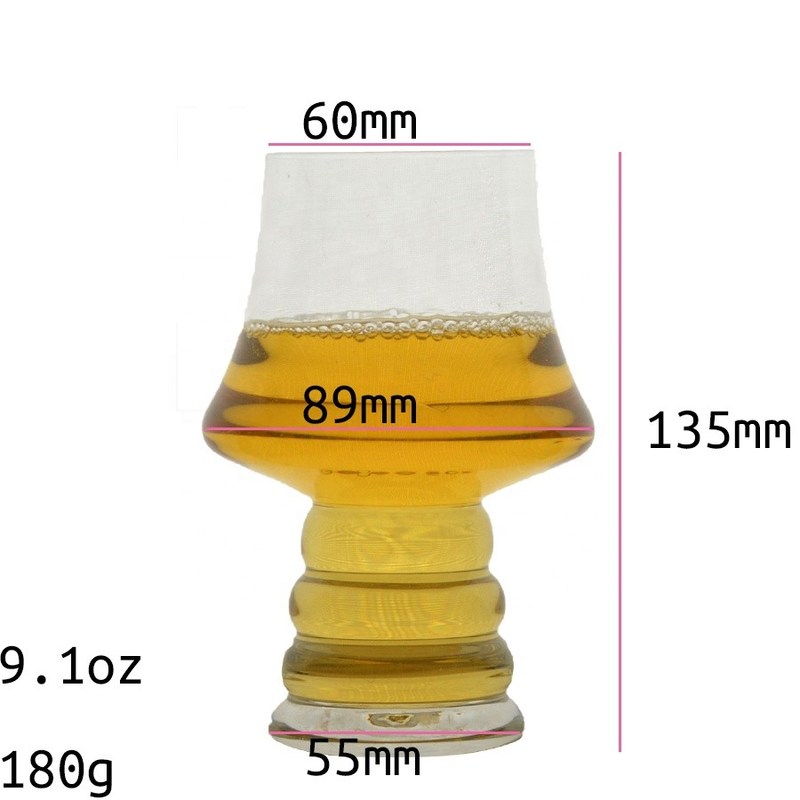 kualitas 320ml Handblown Customize Craft Beer Glasses pabrik