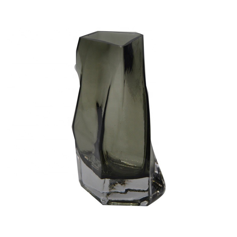 kualitas 3 Size Warped Grey Color Tall Centerpiece Vases pabrik