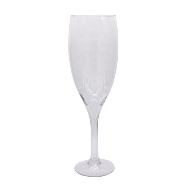 kualitas Europe Style Long Stem Glass Vase Centerpiece For Party pabrik