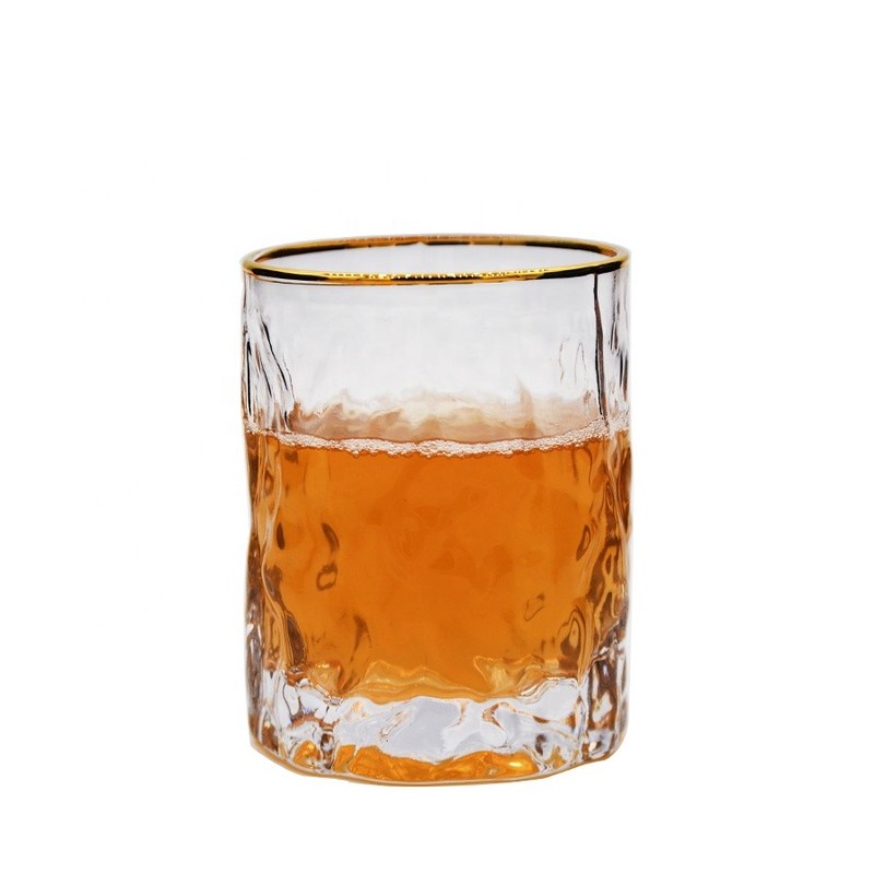 kualitas Creative Embossed Stump Whiskey Glasses , Engraved Whiskey Glasses pabrik