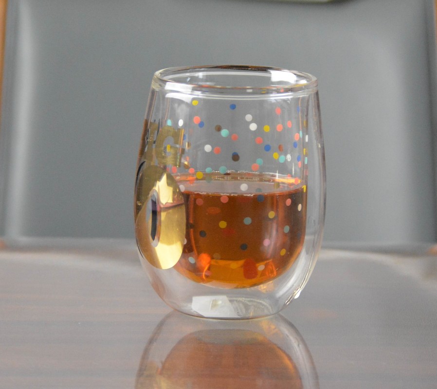 kualitas High Borosilicate Double Wall Handmade Whiskey Glass pabrik