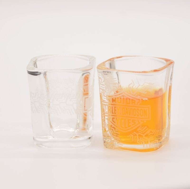 kualitas Brands Logo Square Shot Glasses , Wedding Shot Glasses For Sprit Drinking pabrik