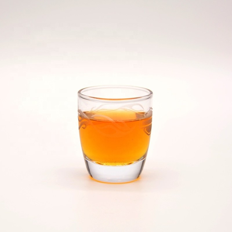 kualitas Platinum 50ml Unique Shot Glasses With Branded Decal Logo pabrik