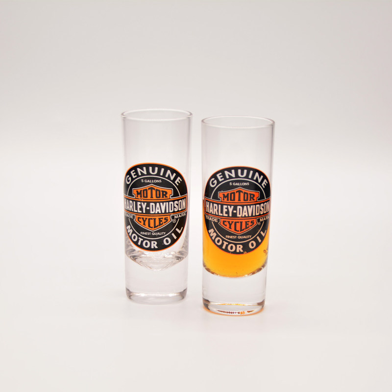 kualitas Promotion 2oz Shot Glasses With Logo Unique Shot Glasses pabrik