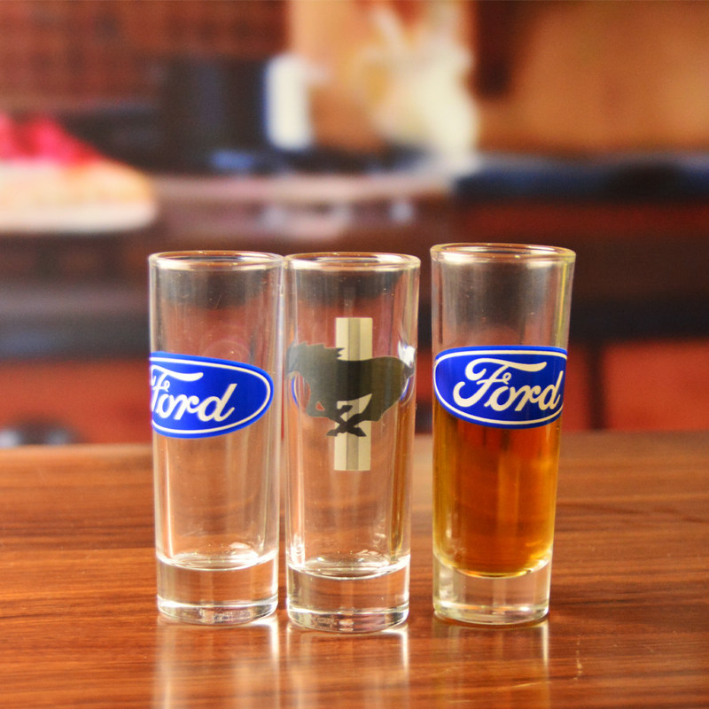 kualitas Promotion 2oz Shot Glasses With Logo Unique Shot Glasses pabrik