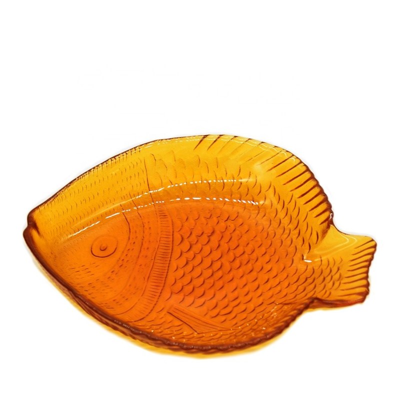 kualitas Fish Shaped Solid Color Charger Plates For Fruit pabrik