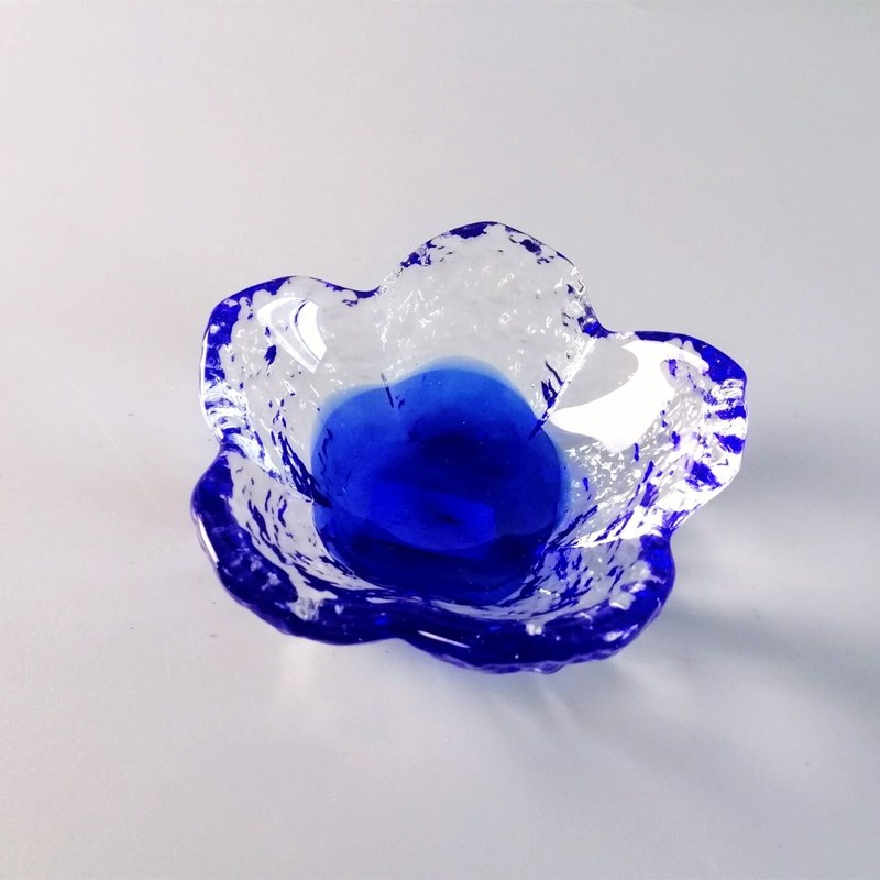 kualitas Ins Cherry Blossom Glass Sauce Plates For Dinner Table pabrik