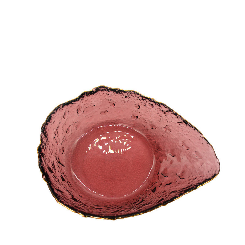 kualitas Exquisite Creative Water Drop Shape Glass Charger Plates pabrik