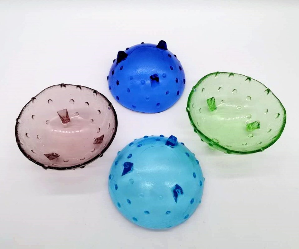 kualitas Unique 3 Feet Glass Charger Plates For Fruit And Dessert pabrik
