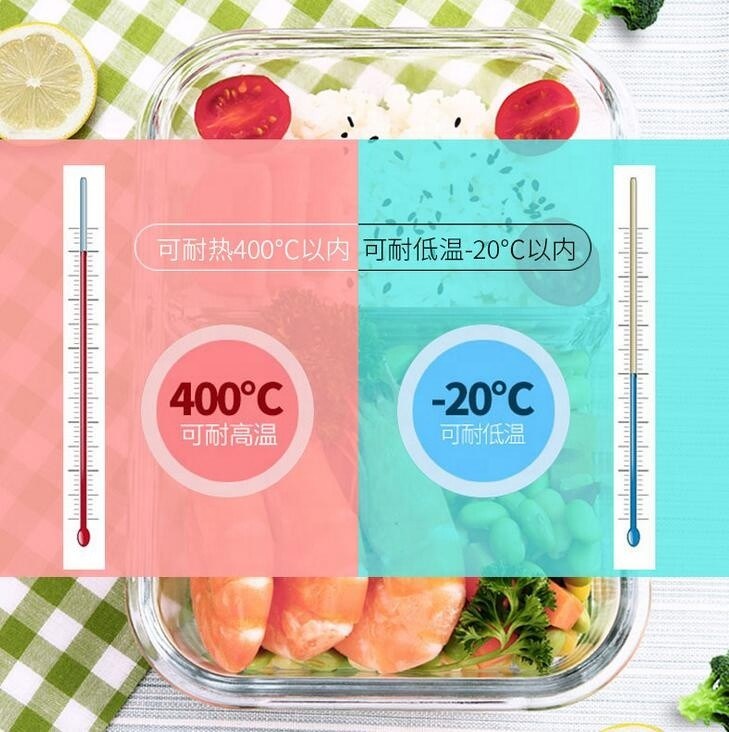 kualitas Borosilicate Pressed Glass Lunch Boxes With Locking Lids pabrik