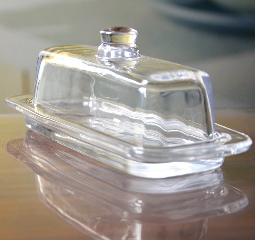 kualitas Rectangle Cake Glass Charger Plates With Cover pabrik