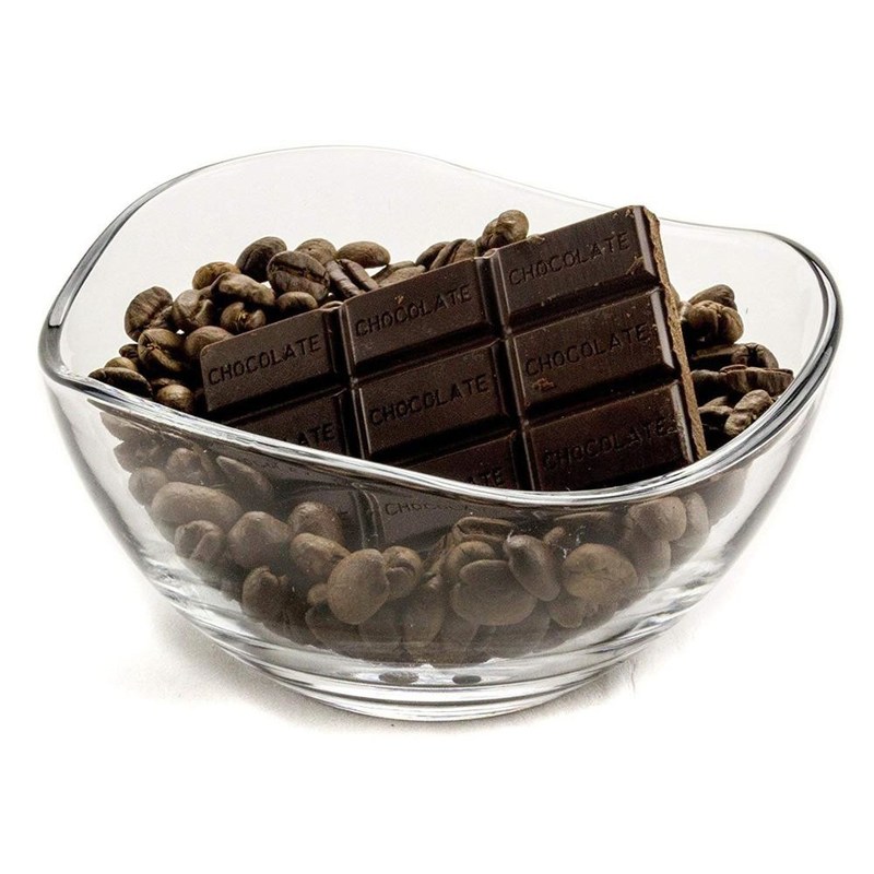 kualitas Transparent Durable Wave Rim Glass Charger Plates , Fruit Salad Glass Bowl pabrik