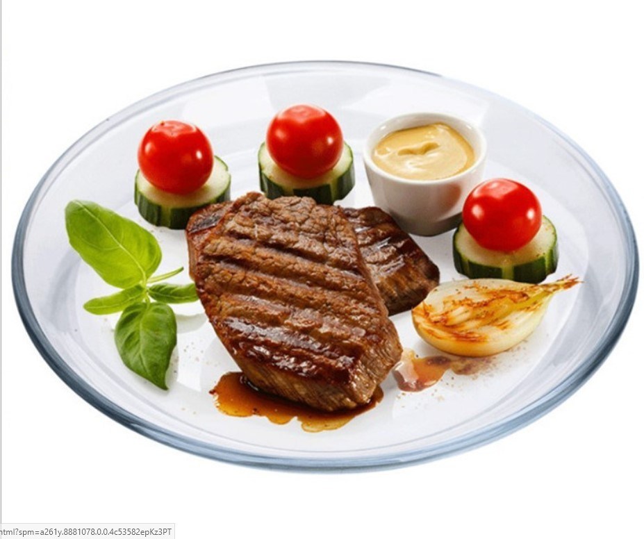 kualitas Heat Resistant Borosilicate Round Charger Plates For Micwave pabrik