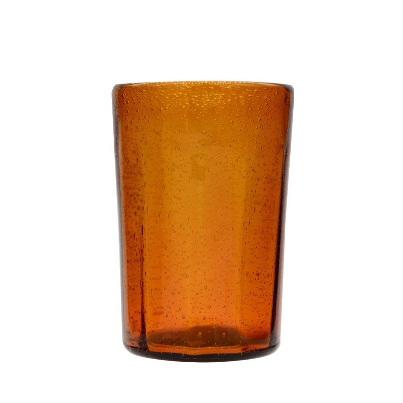 kualitas Round Thicker Wall Mexican Bubble Crystal Cocktail Glasses pabrik