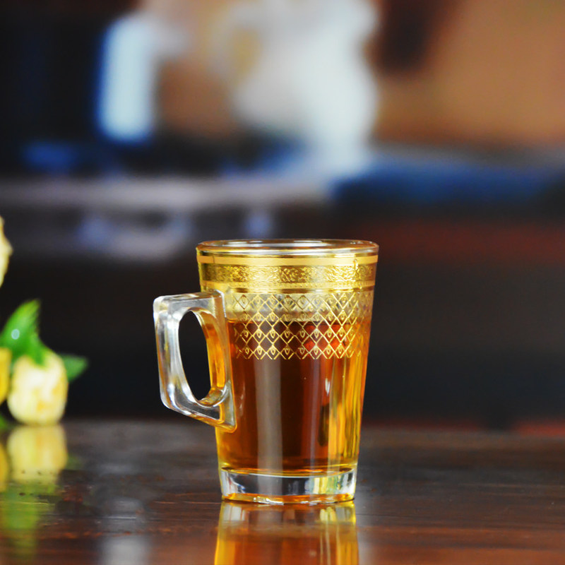 kualitas Golden Decorated Gold Decal Tumbler Drinking Glasses pabrik