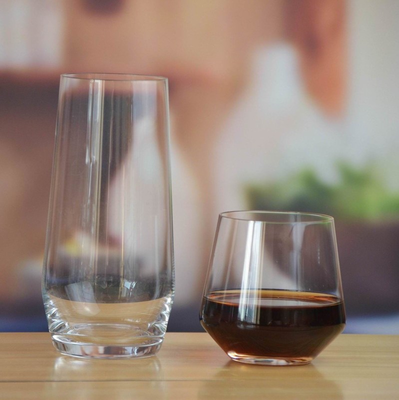 kualitas Stemless 20 Ounce Glass Tumbler For Ice Tea pabrik