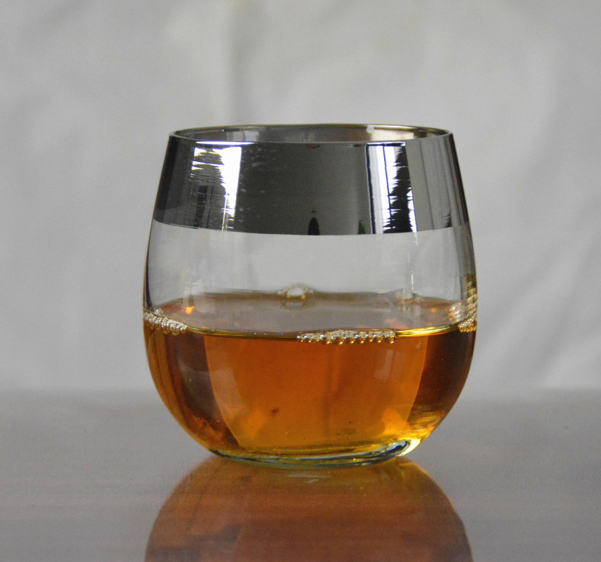 kualitas Silver Rim Ion Plated Platinum Tumbler Drinking Glasses pabrik