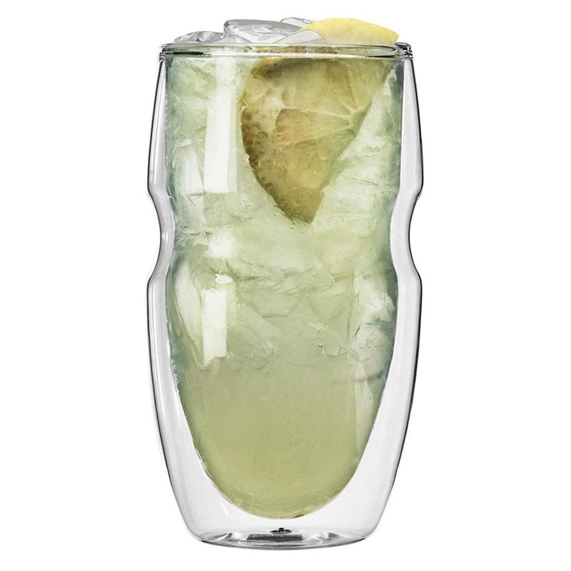 kualitas Personalize Borosilicate Double Wall Tumbler Drinking Glasses pabrik