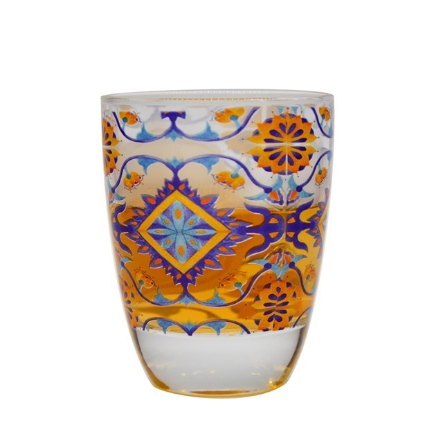 kualitas Heavy Duty Tumbler Drinking Glasses With Decorated Pattern pabrik