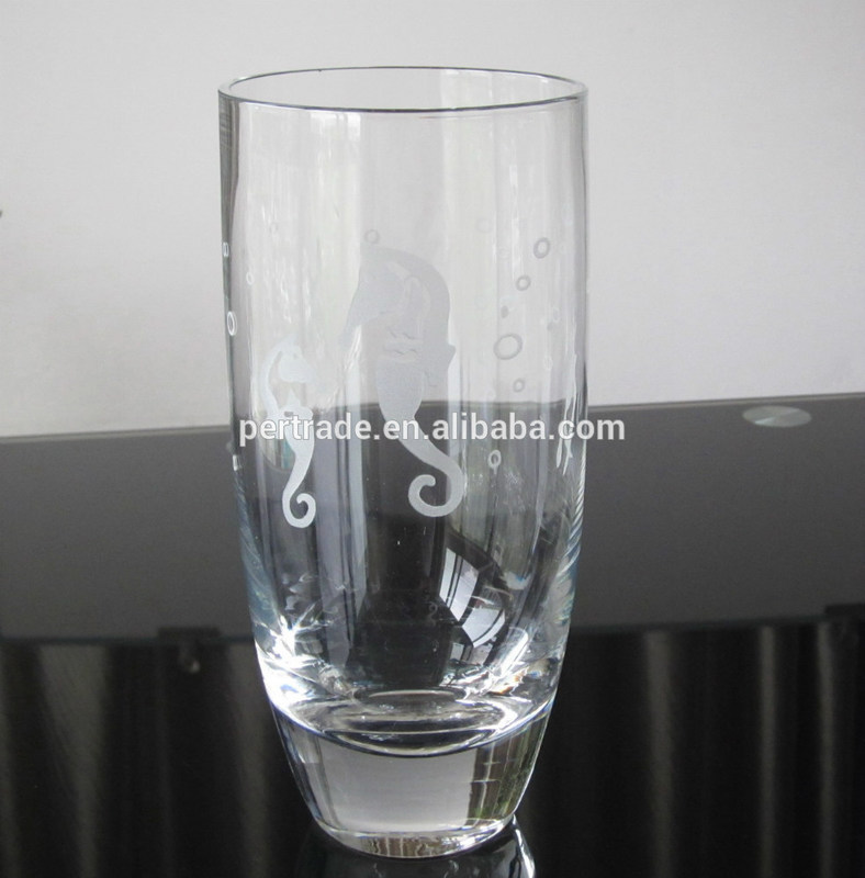 kualitas Heavy Duty Tumbler Drinking Glasses With Decorated Pattern pabrik