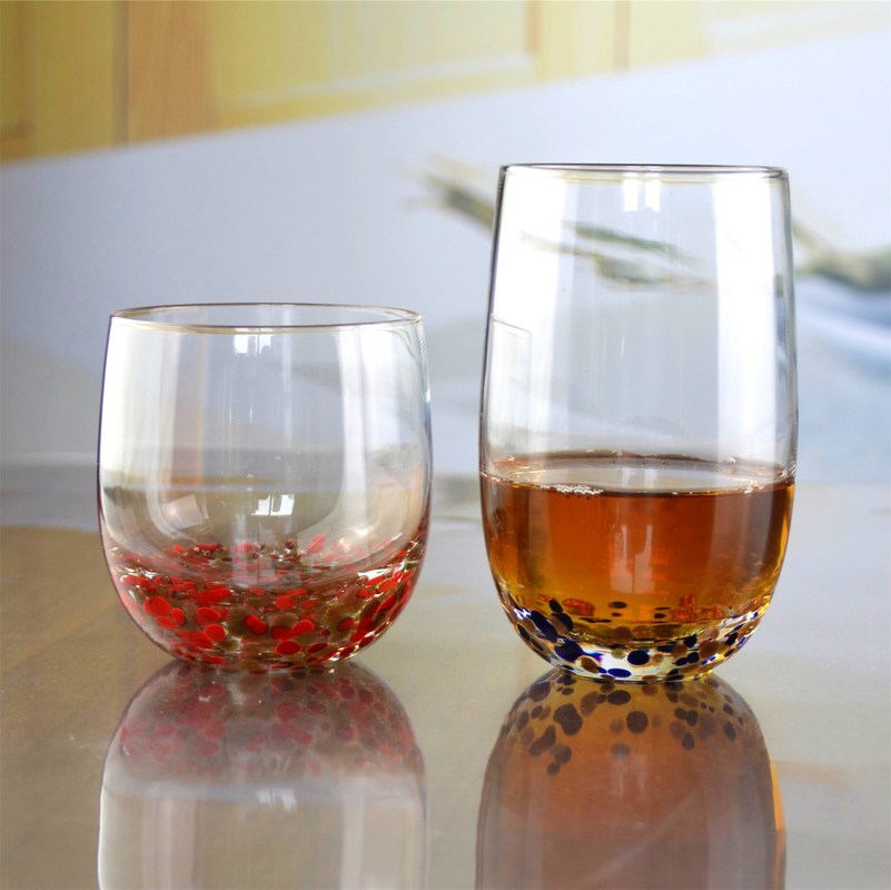 kualitas Red Stars Bottomed Creative Macadam Tumbler Drinking Glasses pabrik