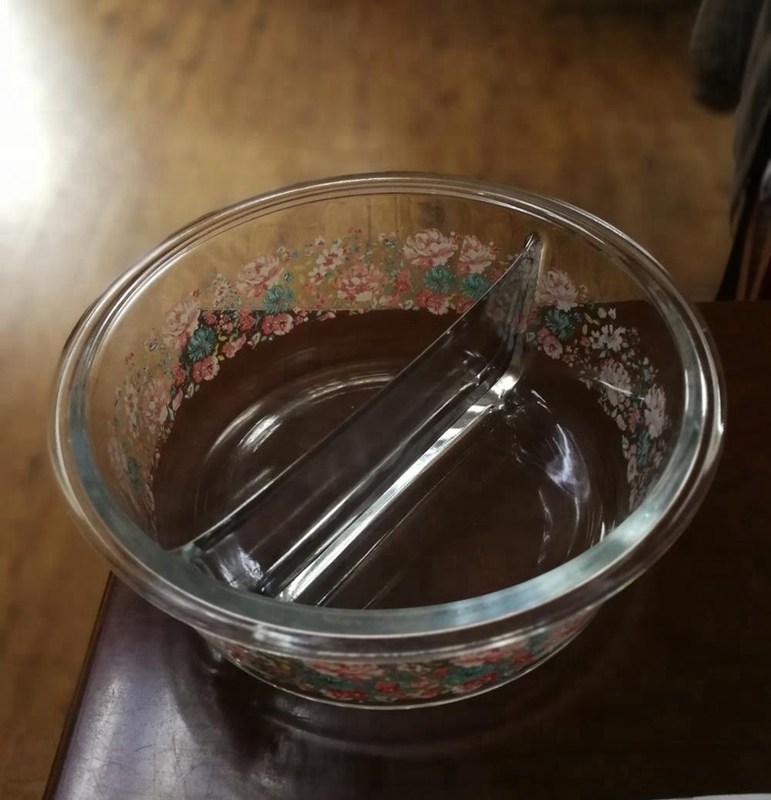 kualitas Two Pots Borosilicate Clear Glass Storage Jars , Glass Bowls With Lids pabrik