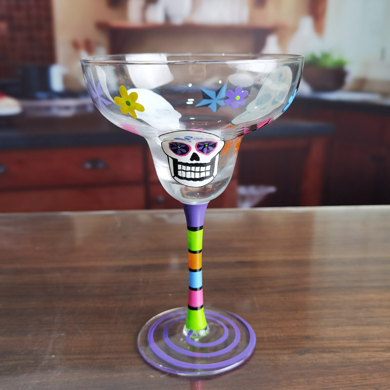 kualitas Halloween Margarita Glass 12Oz Crystal Cocktail Glasses pabrik
