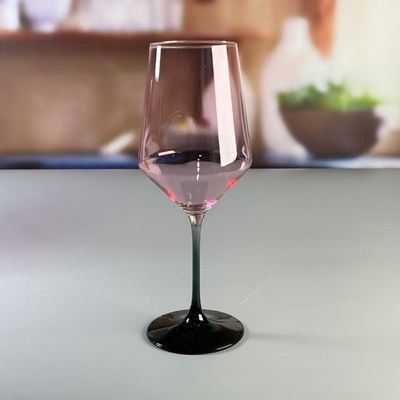 kualitas Hand-blow Color Gradient Wine Glass Set High Quality Crystal Wine Glass For Gift For Weeding pabrik