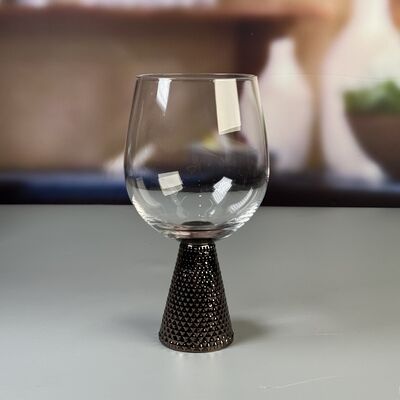 kualitas Electroplate Diamond Base Wine Glass Set pabrik