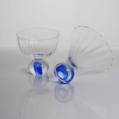 kualitas Elegant Blue Cloud Crystal Wine Glass Set Ideal For Restaurants Hotels Bars And Catering Services Providing Superior Clarity And Style pabrik