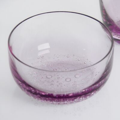 kualitas Crystal Wine Glass handblown with subtle trapped bubbles and a soft lavender to clear gradient combining beauty and durability pabrik