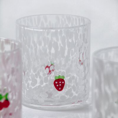 kualitas Tumbler Drinking Glasses hand crafted with dreamy confetti patterns and fruity designs that bring joy to your table setting pabrik