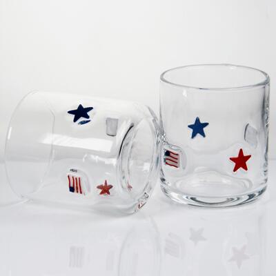 kualitas Hand Blown Patriotic Design Icon Glass dengan Kapasitas 400ml - Clear Tumbler untuk Whiskey dan Cocktail pabrik
