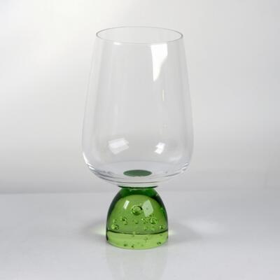 kualitas Handcrafted Bubble Base Crystal Wine Glass Goblet dengan Lead Free Crystal Glass untuk makan yang elegan pabrik