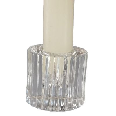 kualitas Crystal Embossed Mini Candle Stand for special event pabrik