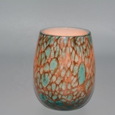 kualitas Turquoise Solid Color Votive Glass Candle Holders pabrik